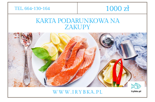 Karta podarunkowa o wartości 1000zł