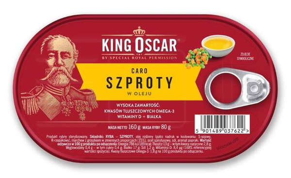 Caro szproty w oleju - 160g - King Oscar