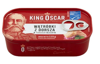 Wątróbki dorszowe w tłuszczu własnym - 115g - King Oscar