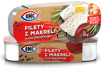 Filety z makreli w sosie pomidorowym / 175g / BMC