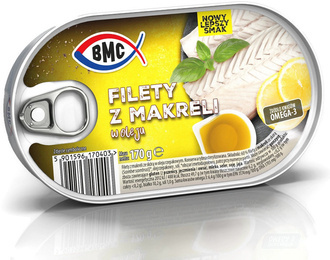Filety z makreli w oleju / 170g / BMC