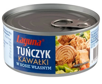 Tuńczyk kawałki w sosie własnym / 170g / Laguna