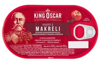 Filety z makreli w sosie pomidorowym po meksykańsku  -  160g - King Oscar