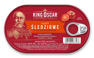 Filety śledziowe w sosie pomidorowym -  160g - King Oscar