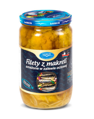 Filety z makreli smażone w occie w słoiku / 320g