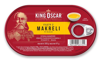 Filety z makreli w oleju -  160g - King Oscar