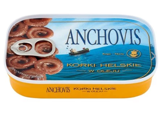 Anchois korki helskie w oleju 100g