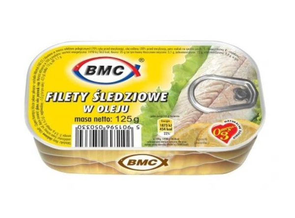 Filety śledziowe w oleju -125g- BMC